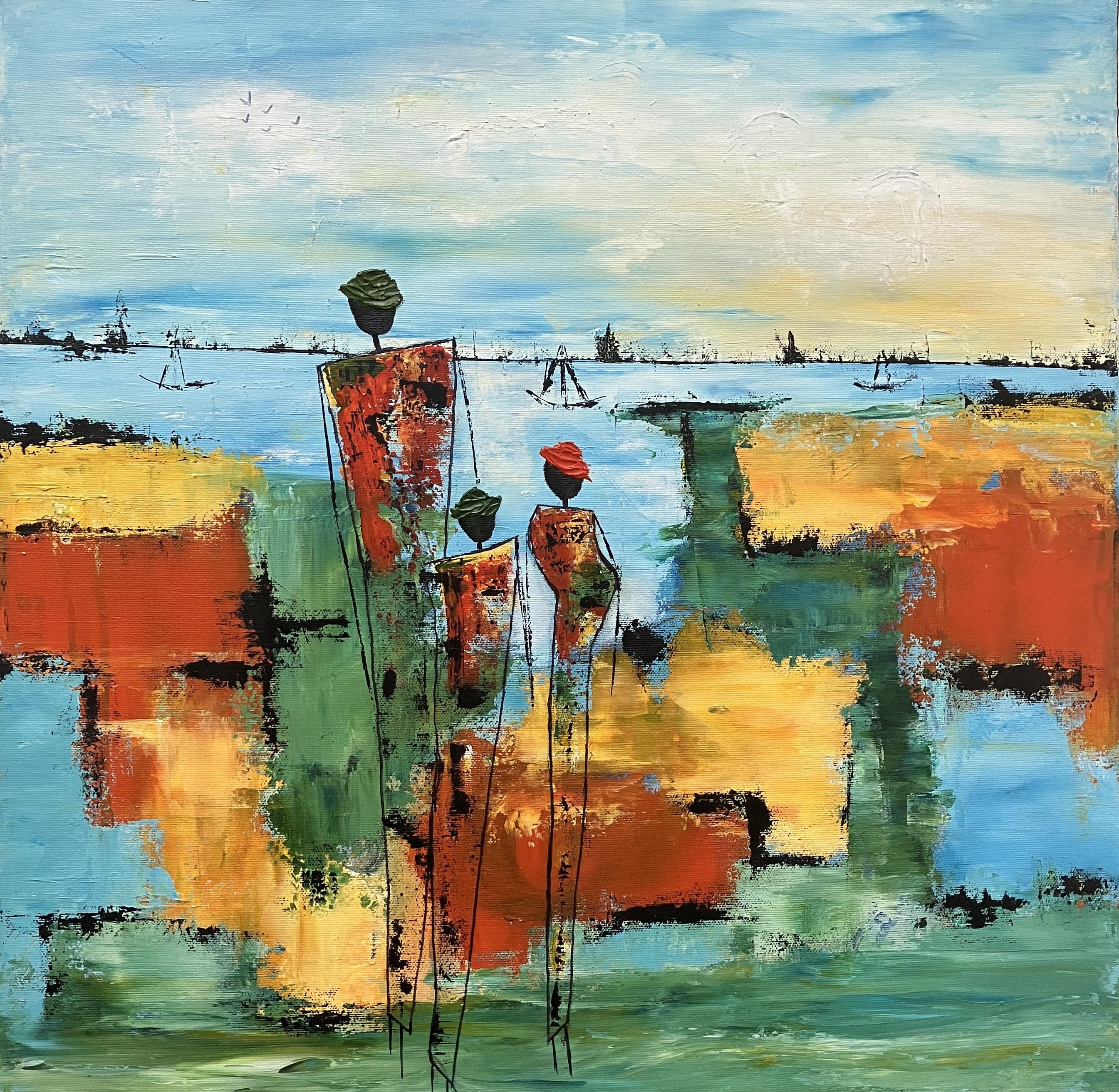 Pris kr. 2.500, 60 x 60 cm uden ramme