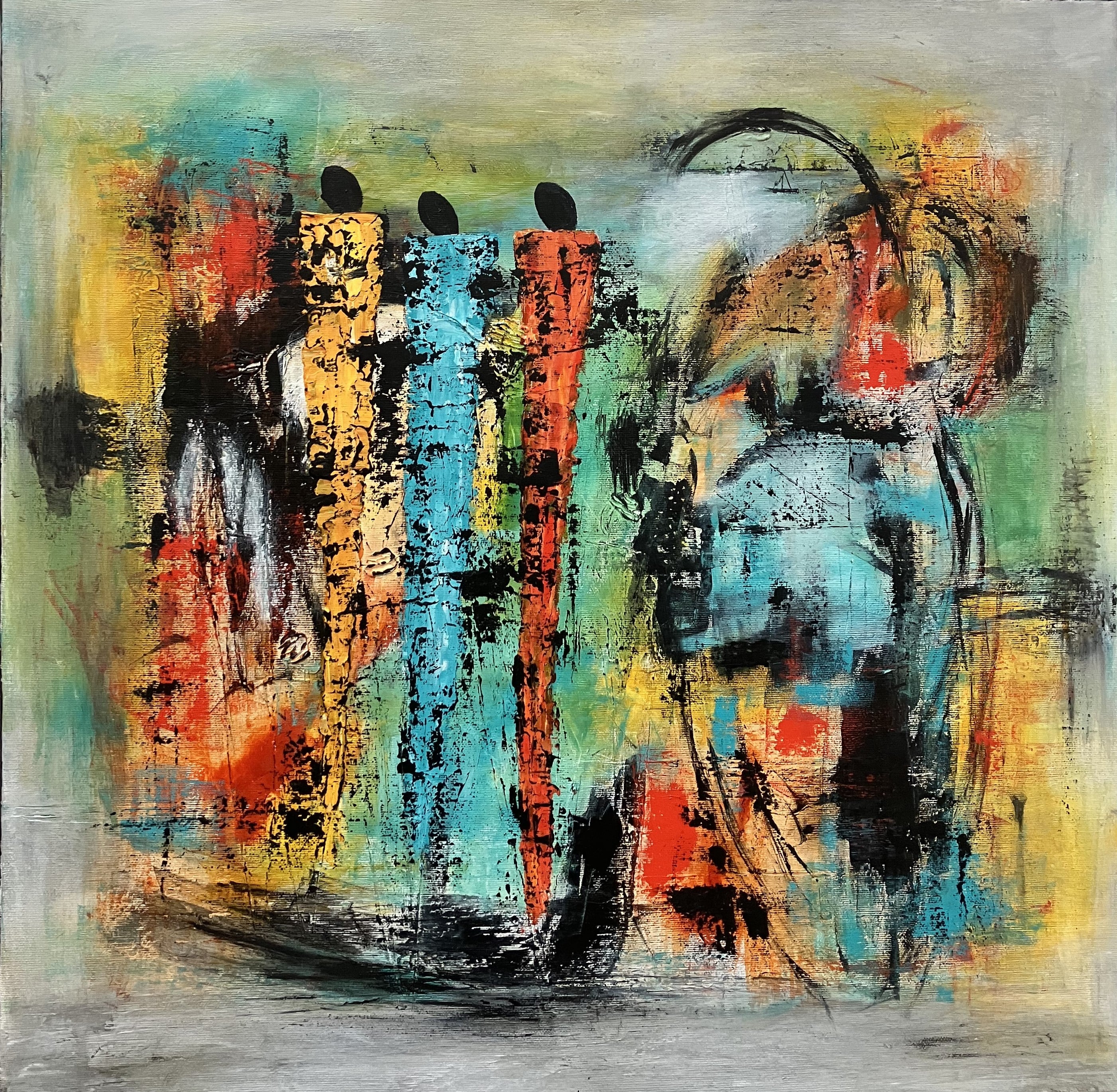 Pris kr. 2.500, 60 x 60 cm uden ramme