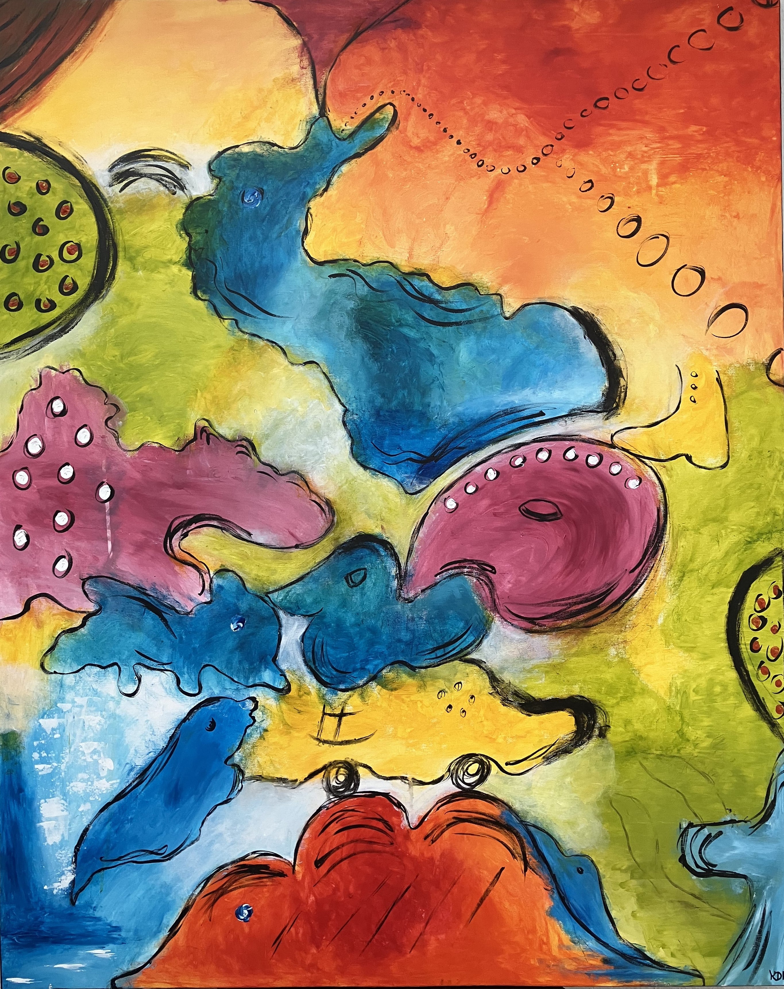 Pris kr. 5.000, 80 x 100 cm uden ramme