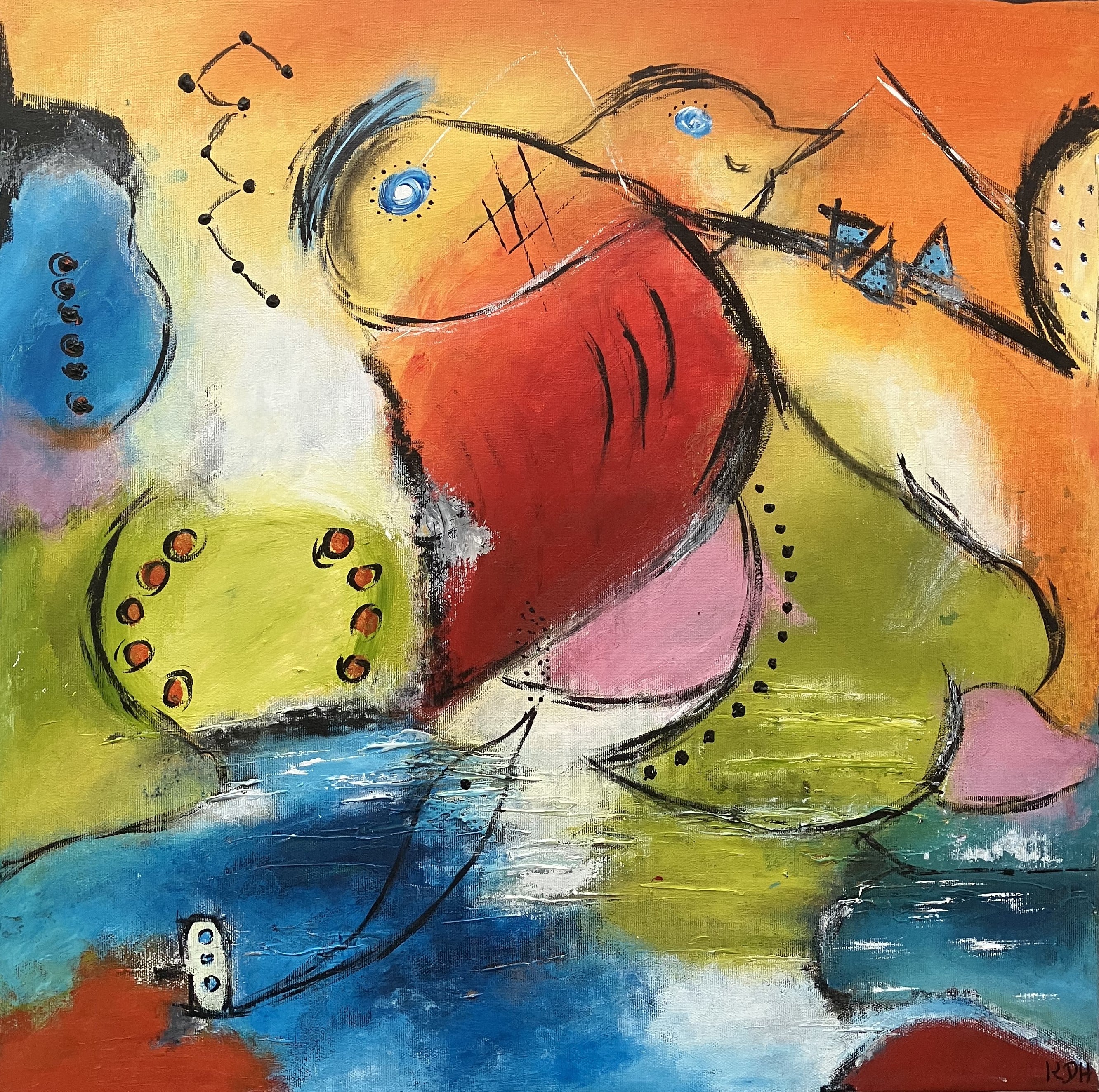 Pris kr. 2.500, 60 x 60 cm uden ramme